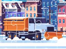 Snow Plow Trucks Jigsaw thumbnail
