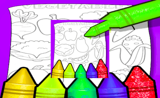 Fruits And Vegetables Coloring For Kids Printable thumbnail