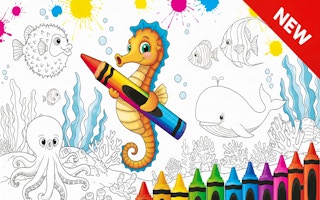 Sea Animal Coloring Book thumbnail